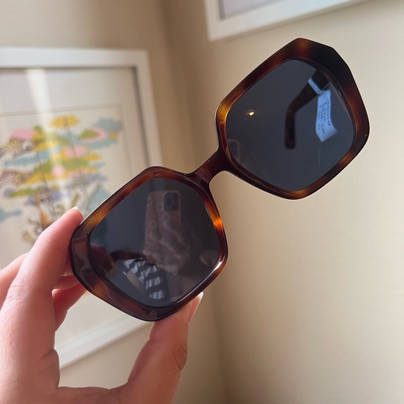 SALE✨CHRISTIAN DIOR blonde Havana DiorMidnight S2F Geometric Sunglasses - Picture 5 of 17